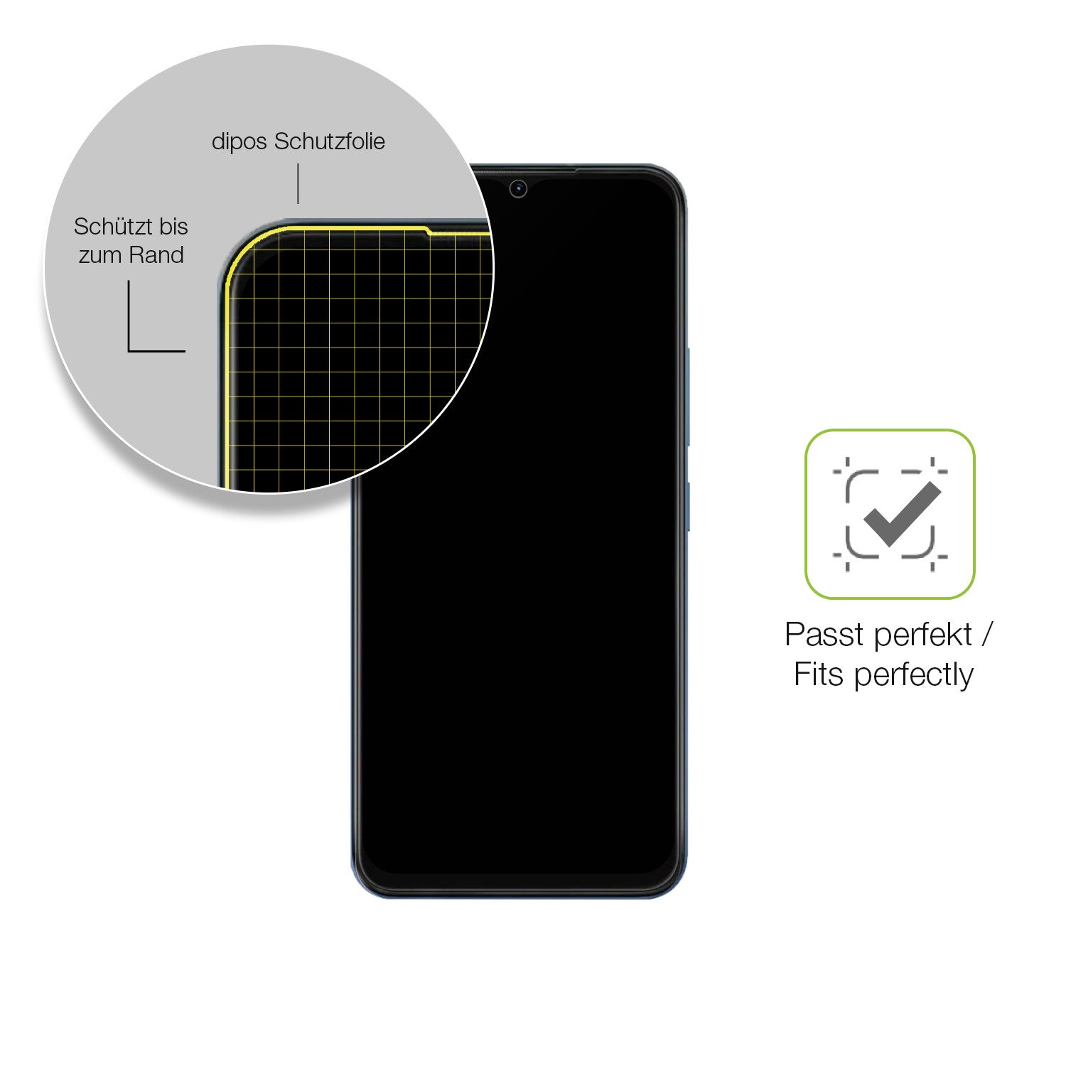 Besonders flexibler Displayschutz mit Anti-Shock-Schicht im Materialmix