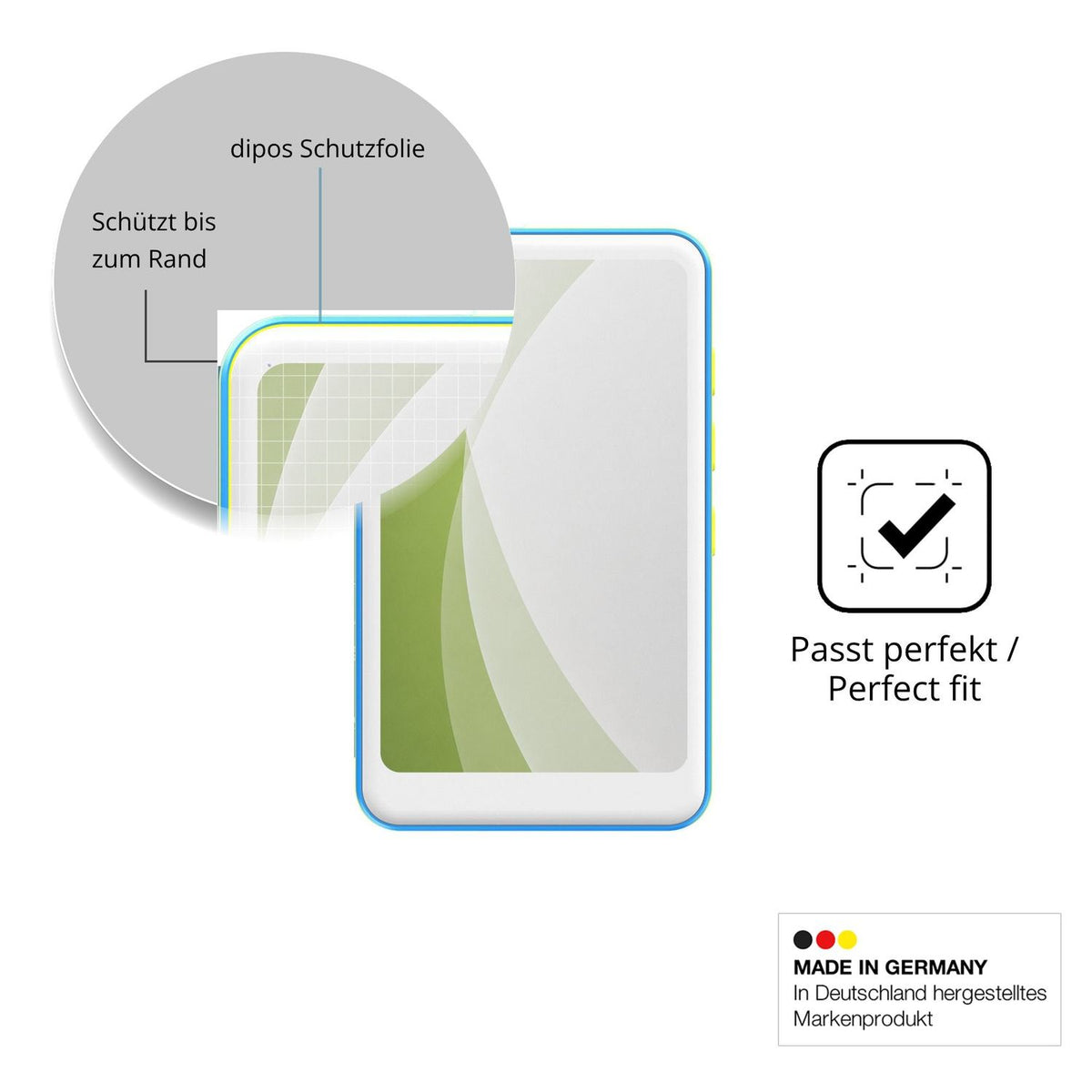 Besonders flexibler Displayschutz mit Anti-Shock-Schicht im Materialmix