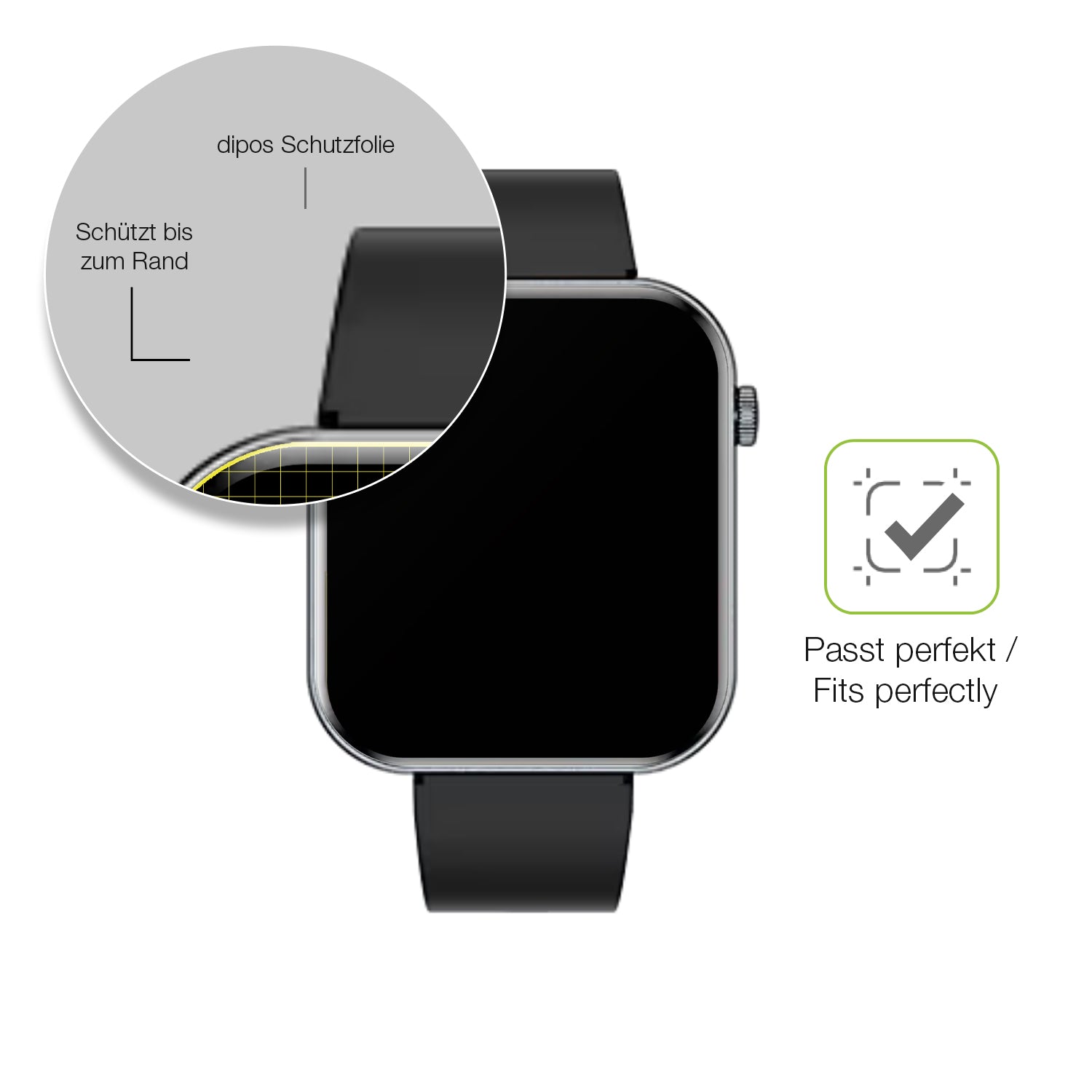 Besonders flexibler Displayschutz mit Anti-Shock-Schicht im Materialmix