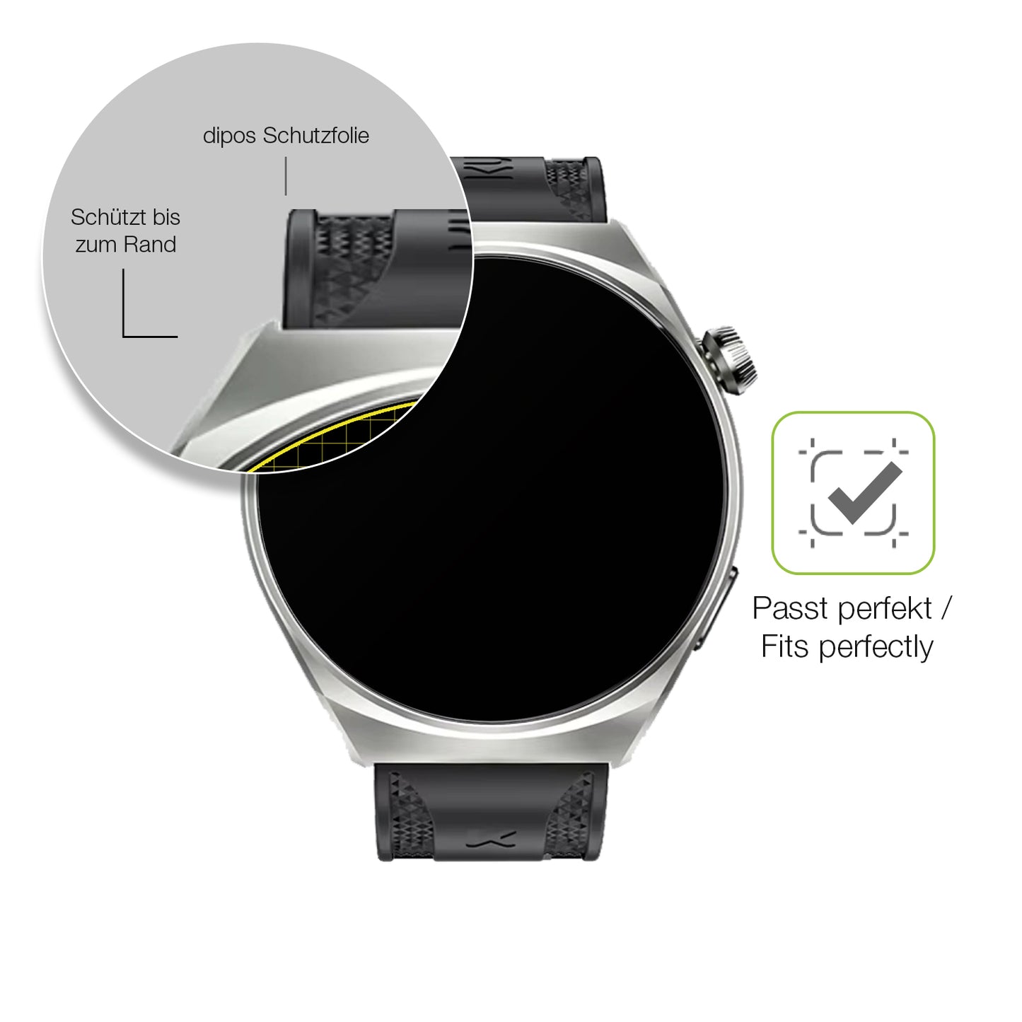 Besonders flexibler Displayschutz mit Anti-Shock-Schicht im Materialmix
