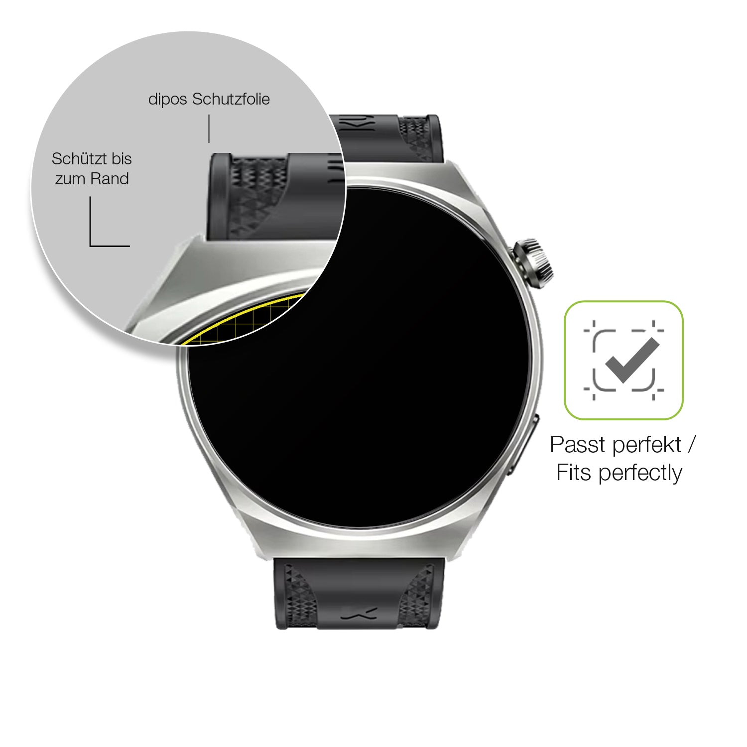 Besonders flexibler Displayschutz mit Anti-Shock-Schicht im Materialmix
