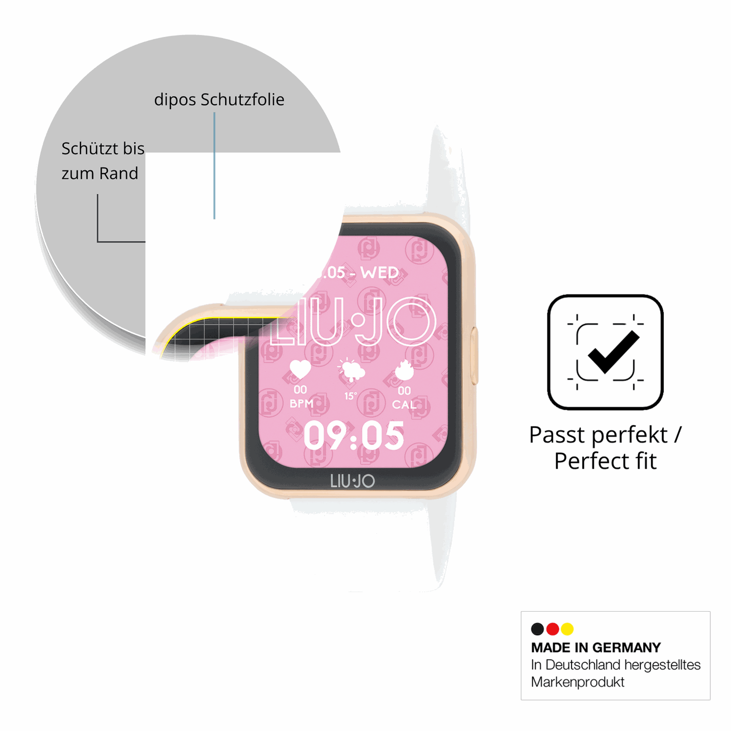 Besonders flexibler Displayschutz mit Anti-Shock-Schicht im Materialmix