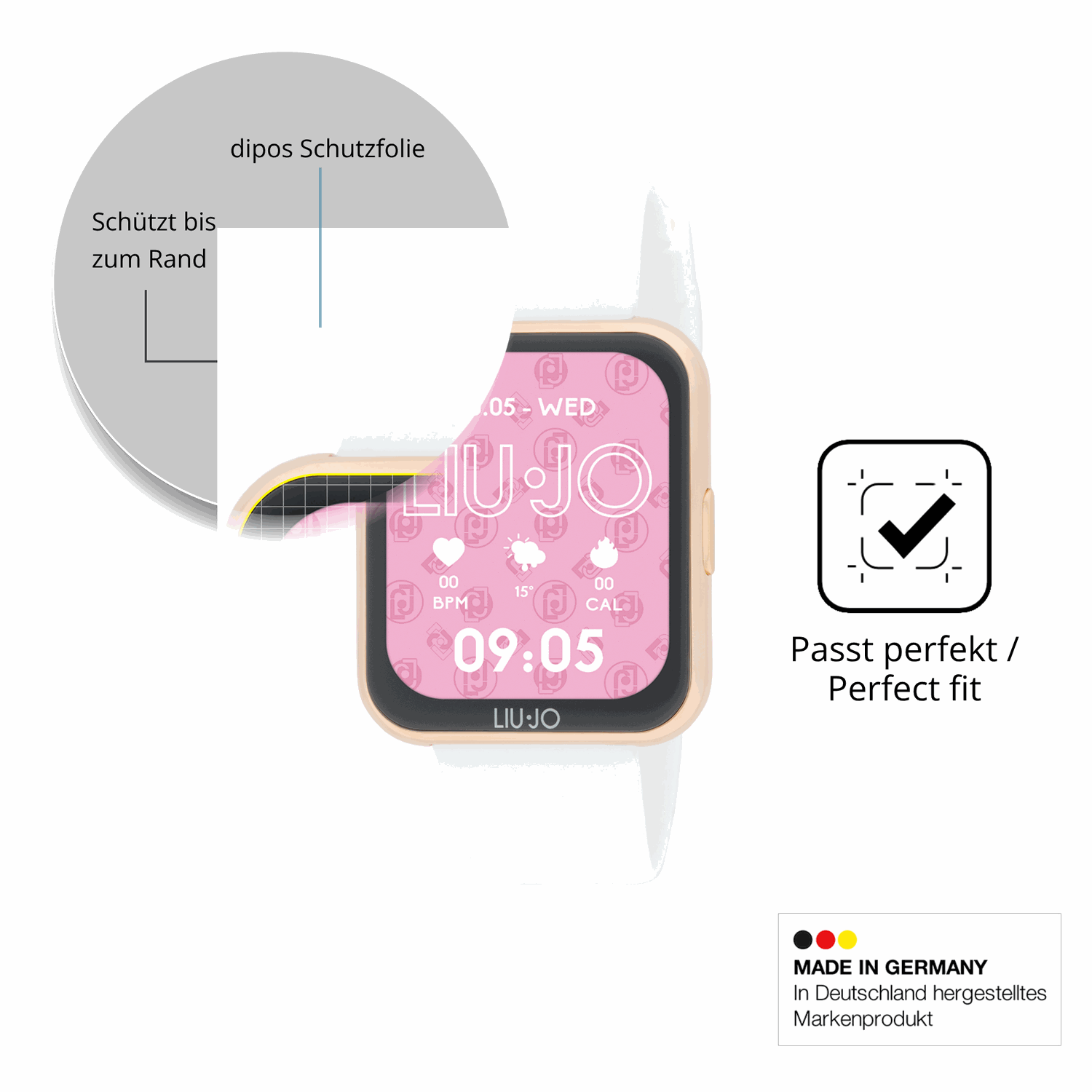 Besonders flexibler Displayschutz mit Anti-Shock-Schicht im Materialmix