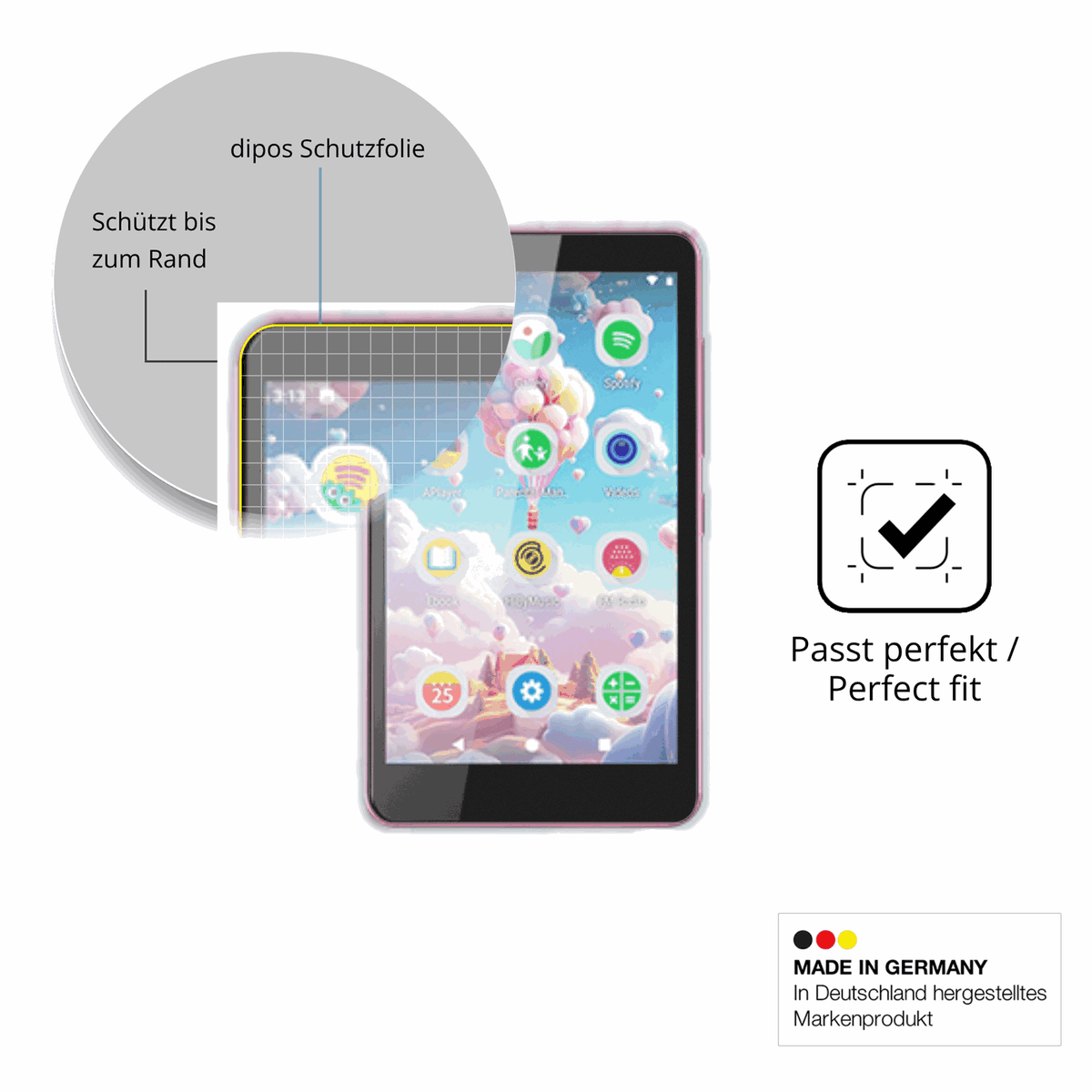 Besonders flexibler Displayschutz mit Anti-Shock-Schicht im Materialmix