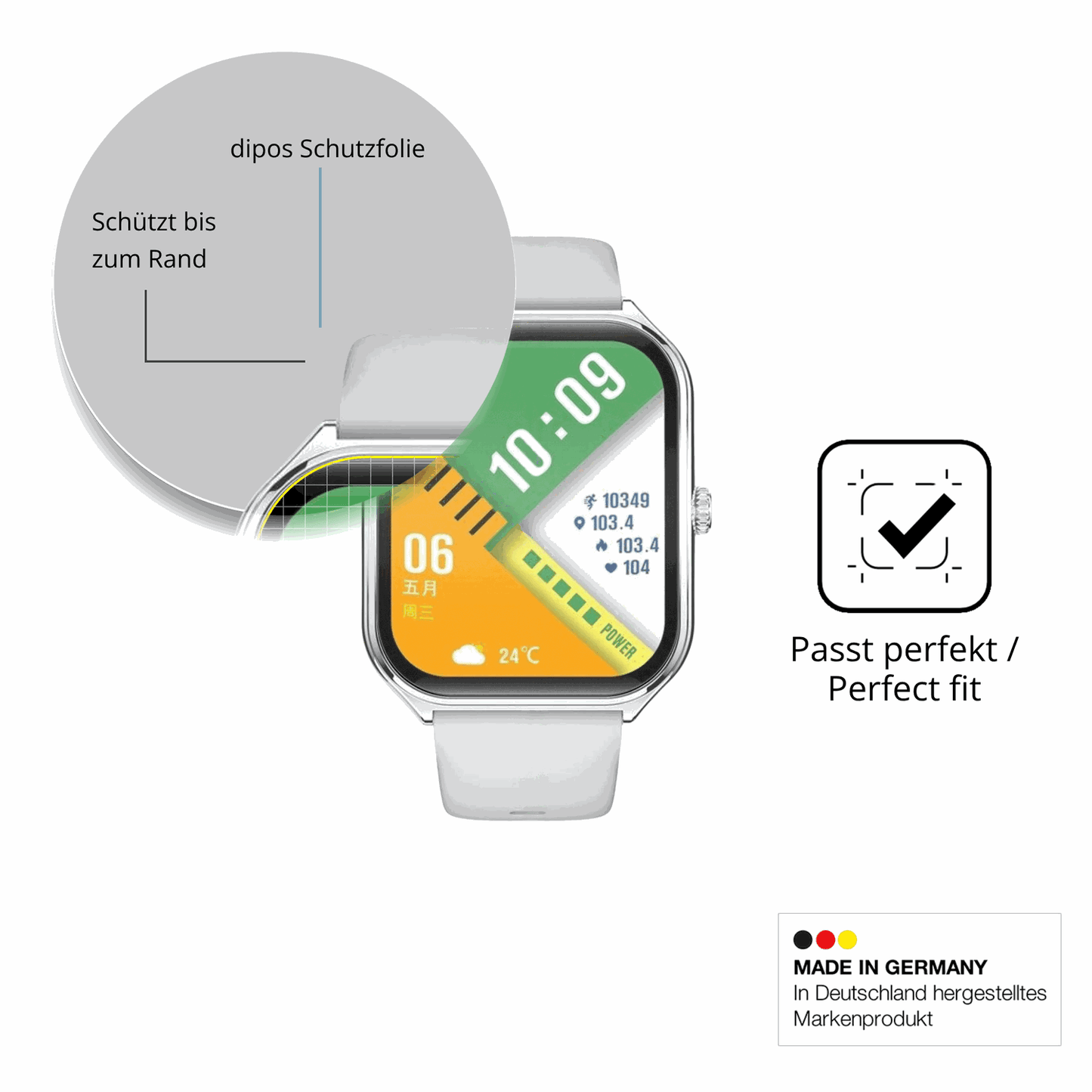 Besonders flexibler Displayschutz mit Anti-Shock-Schicht im Materialmix