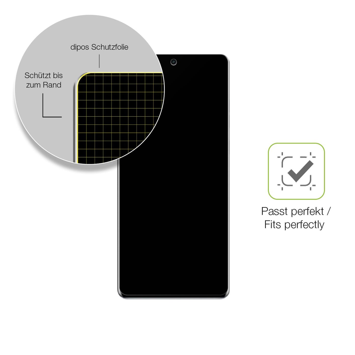 Besonders flexibler Displayschutz mit Anti-Shock-Schicht im Materialmix