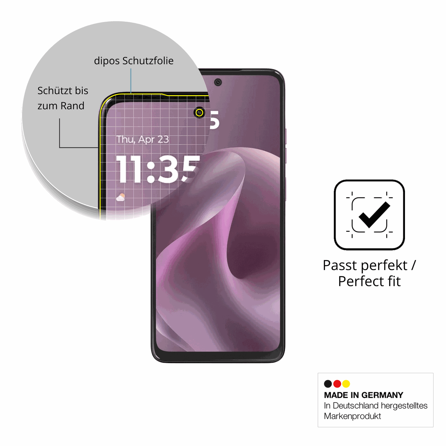 Besonders flexibler Displayschutz mit Anti-Shock-Schicht im Materialmix