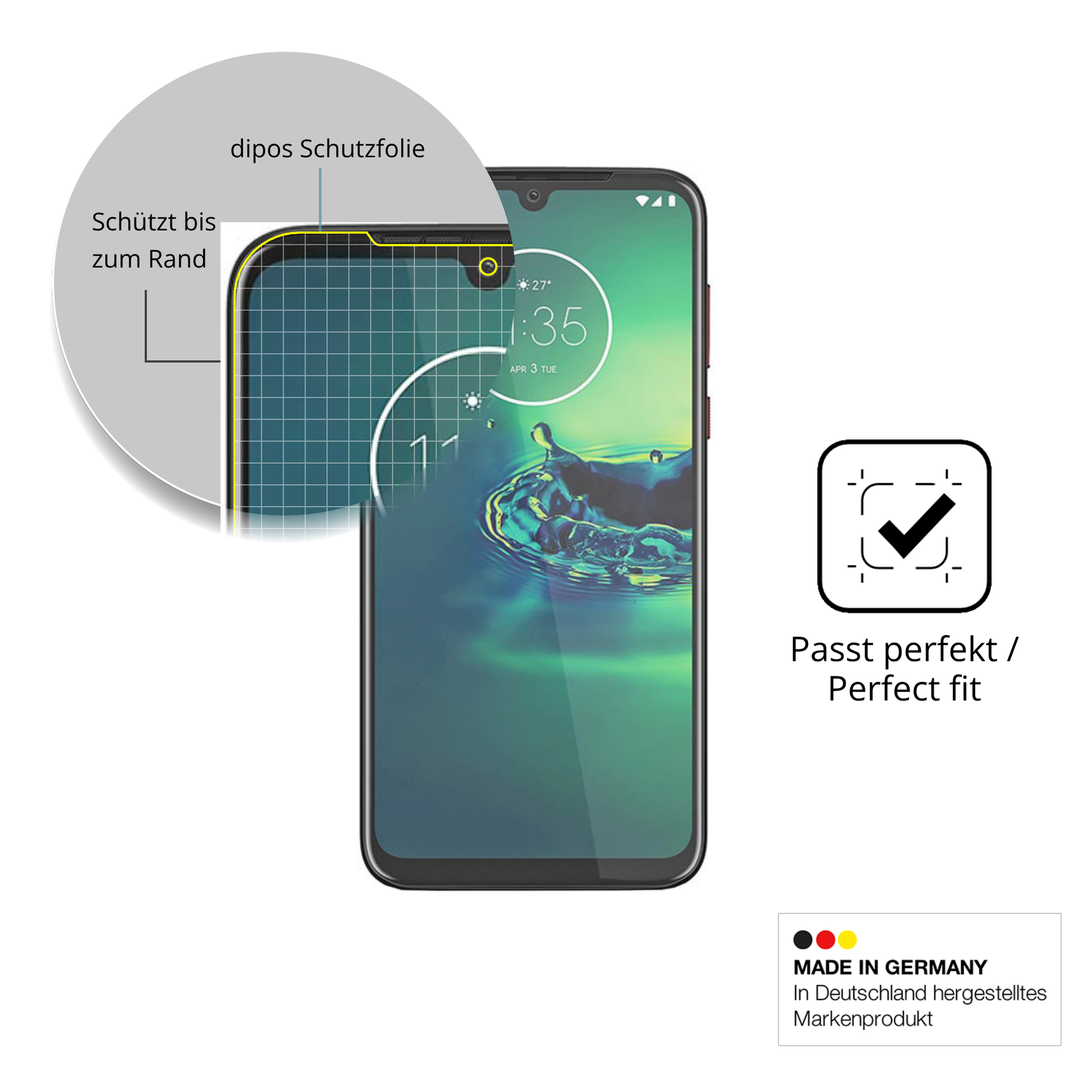 Besonders flexibler Displayschutz mit Anti-Shock-Schicht im Materialmix