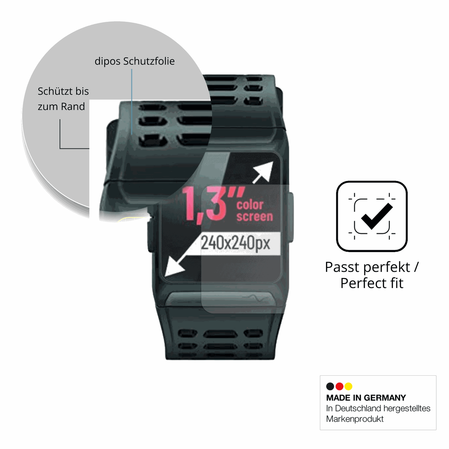 Besonders flexibler Displayschutz mit Anti-Shock-Schicht im Materialmix