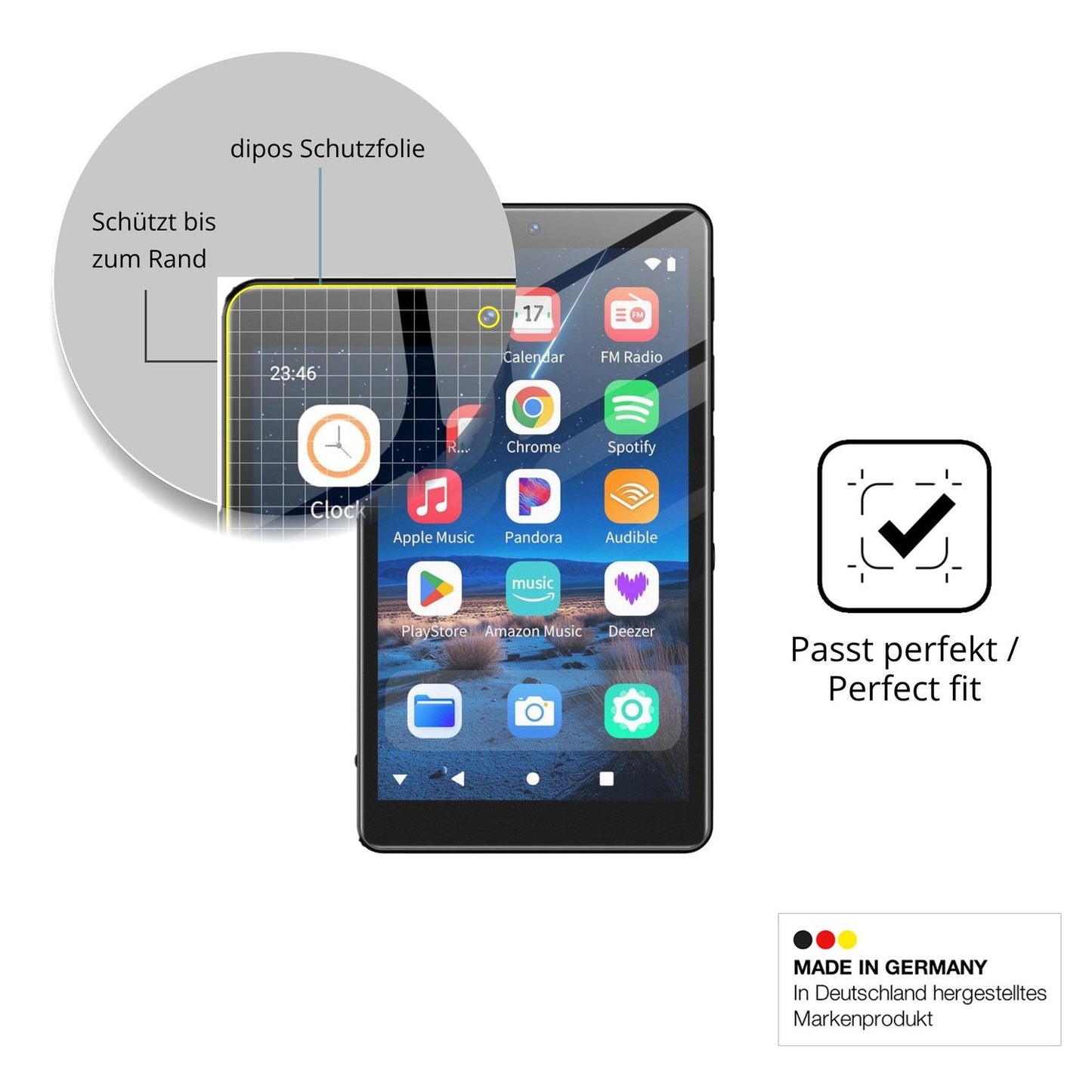 Besonders flexibler Displayschutz mit Anti-Shock-Schicht im Materialmix