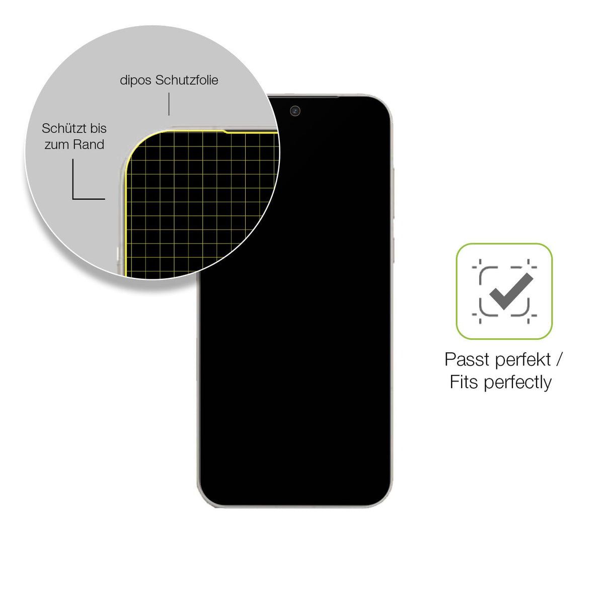 Besonders flexibler Displayschutz mit Anti-Shock-Schicht im Materialmix