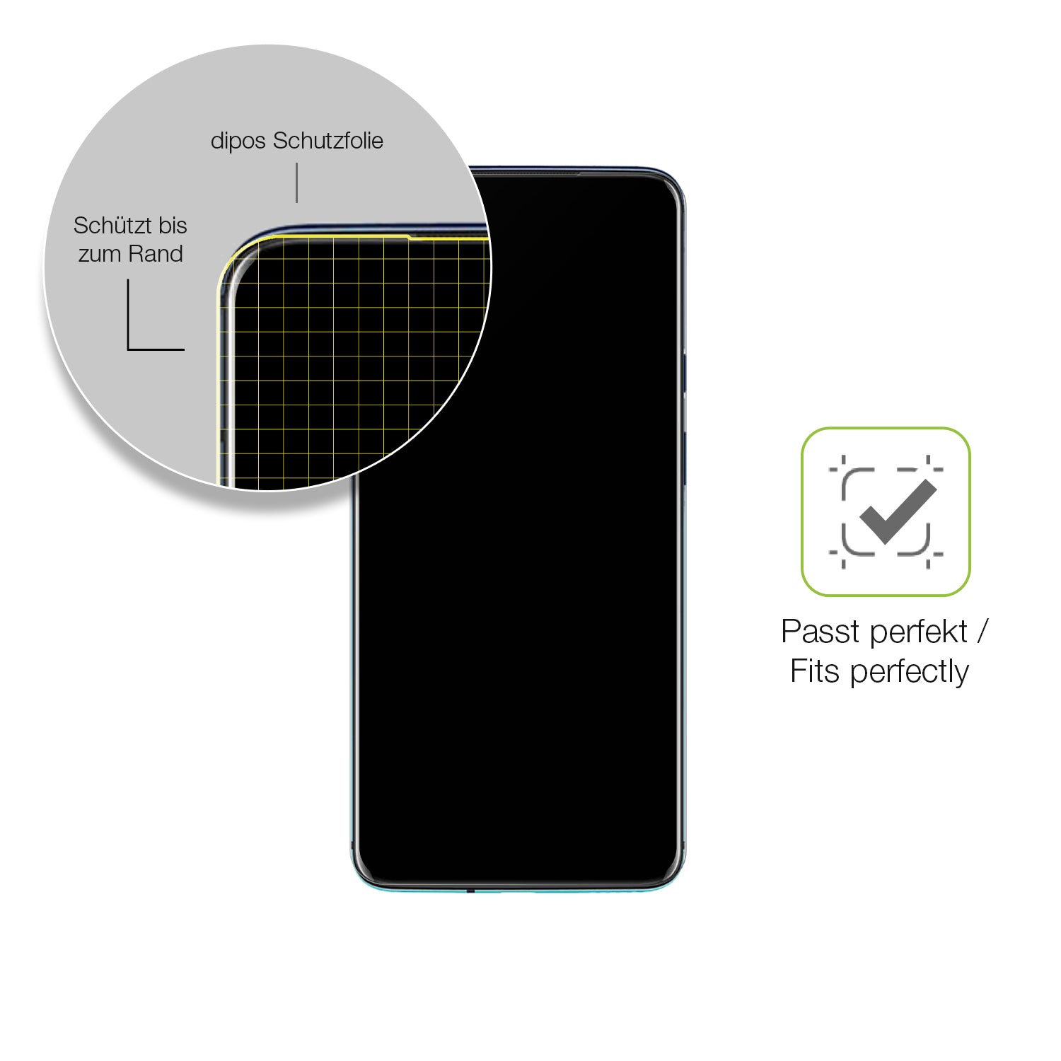 Besonders flexibler Displayschutz mit Anti-Shock-Schicht im Materialmix