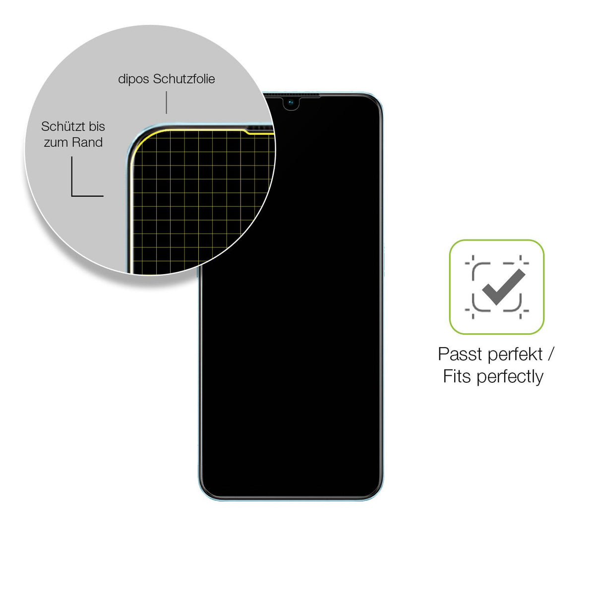 Besonders flexibler Displayschutz mit Anti-Shock-Schicht im Materialmix