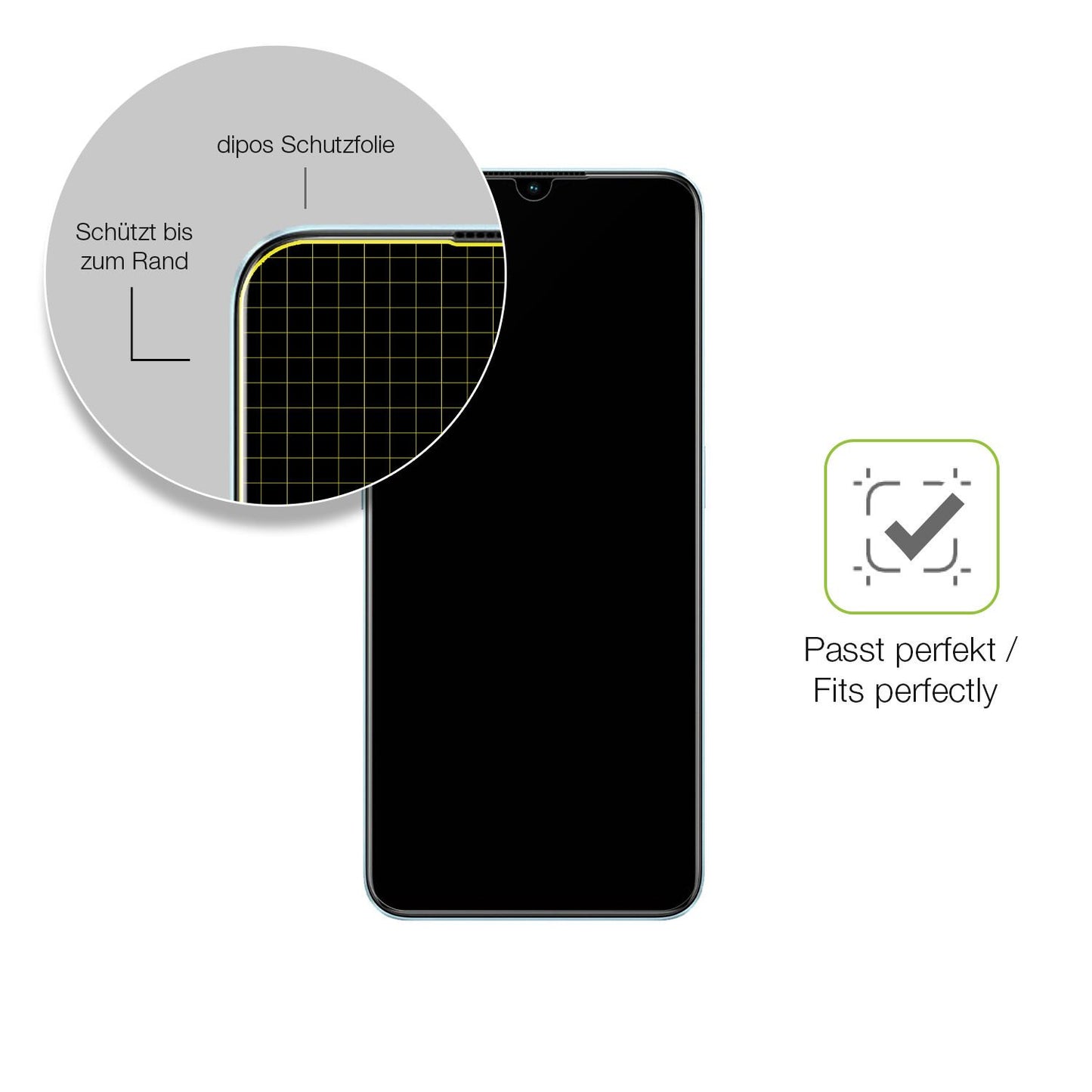 Besonders flexibler Displayschutz mit Anti-Shock-Schicht im Materialmix