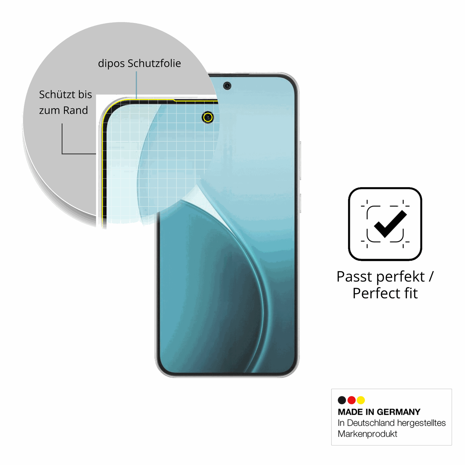 Besonders flexibler Displayschutz mit Anti-Shock-Schicht im Materialmix