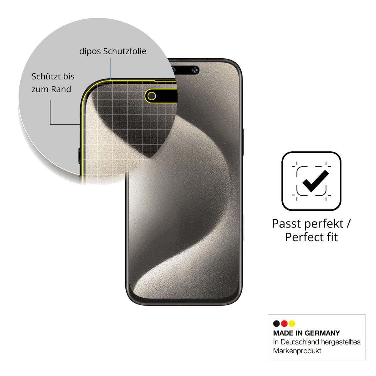 Besonders flexibler Displayschutz mit Anti-Shock-Schicht im Materialmix