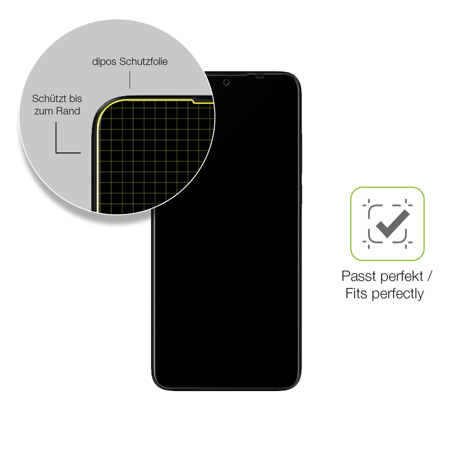 Besonders flexibler Displayschutz mit Anti-Shock-Schicht im Materialmix