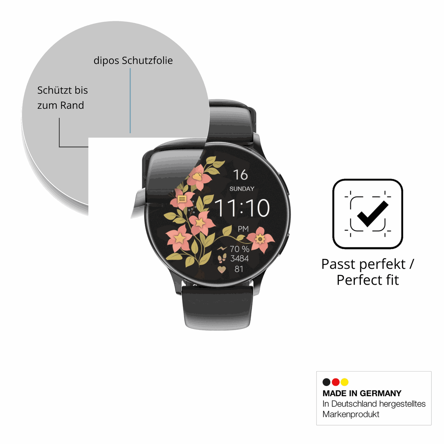 Besonders flexibler Displayschutz mit Anti-Shock-Schicht im Materialmix