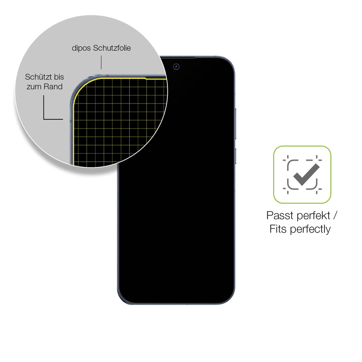 Besonders flexibler Displayschutz mit Anti-Shock-Schicht im Materialmix