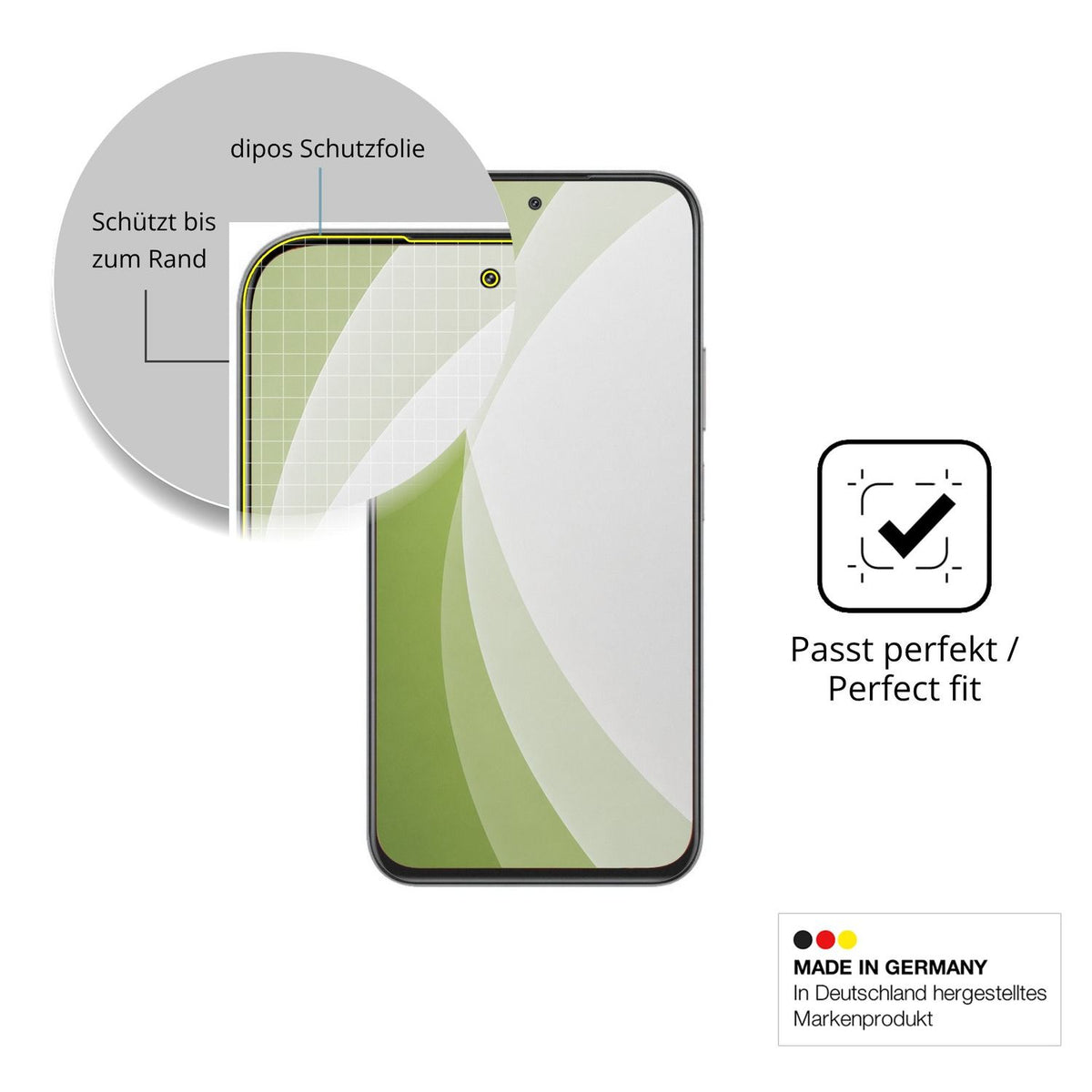 Besonders flexibler Displayschutz mit Anti-Shock-Schicht im Materialmix