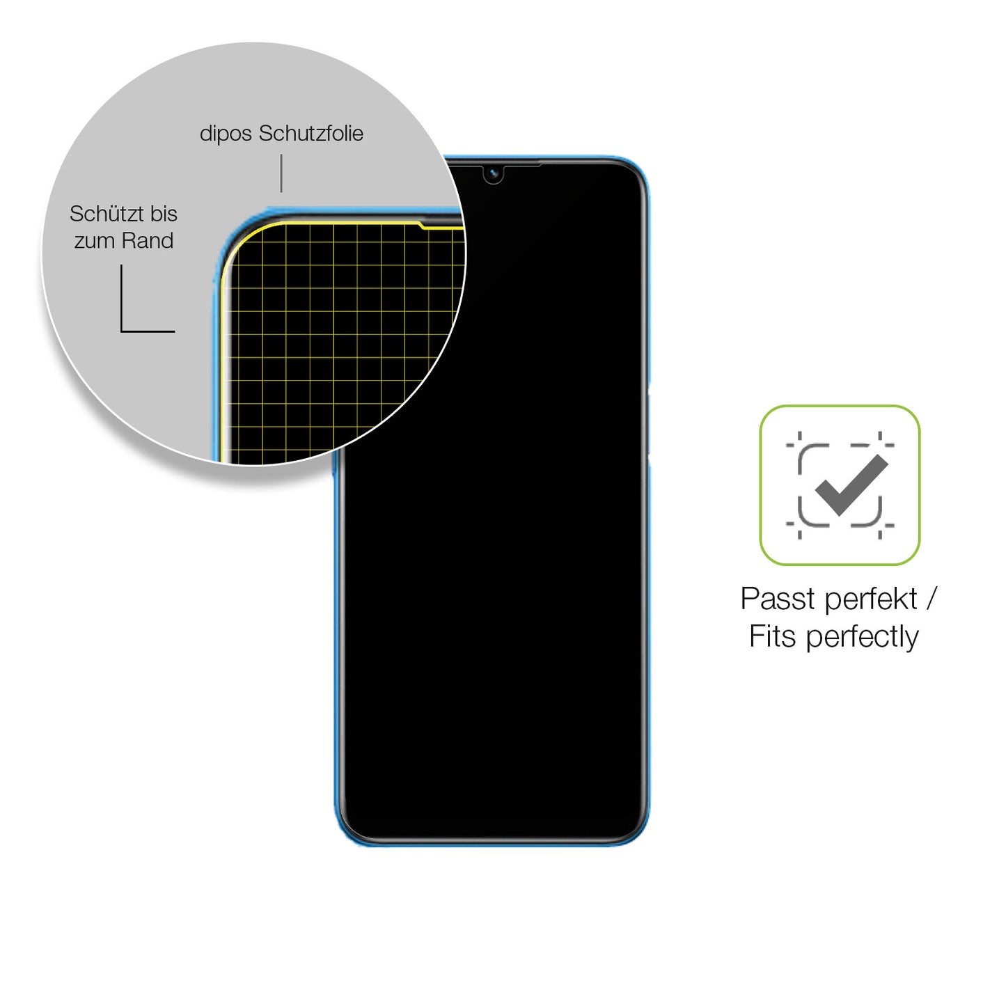 Besonders flexibler Displayschutz mit Anti-Shock-Schicht im Materialmix