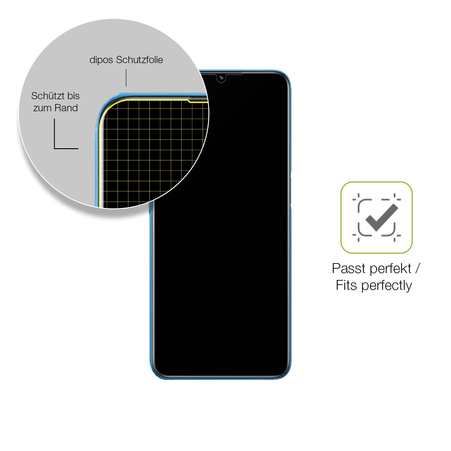 Besonders flexibler Displayschutz mit Anti-Shock-Schicht im Materialmix