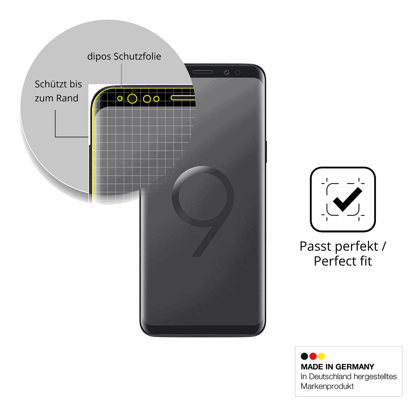 Besonders flexibler Displayschutz mit Anti-Shock-Schicht im Materialmix