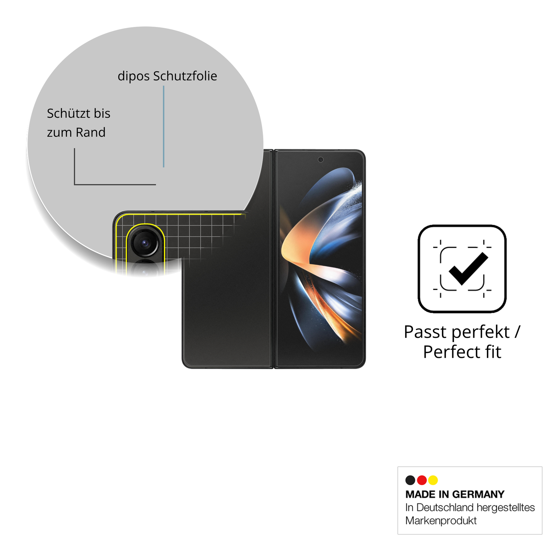 Besonders flexibler Displayschutz mit Anti-Shock-Schicht im Materialmix