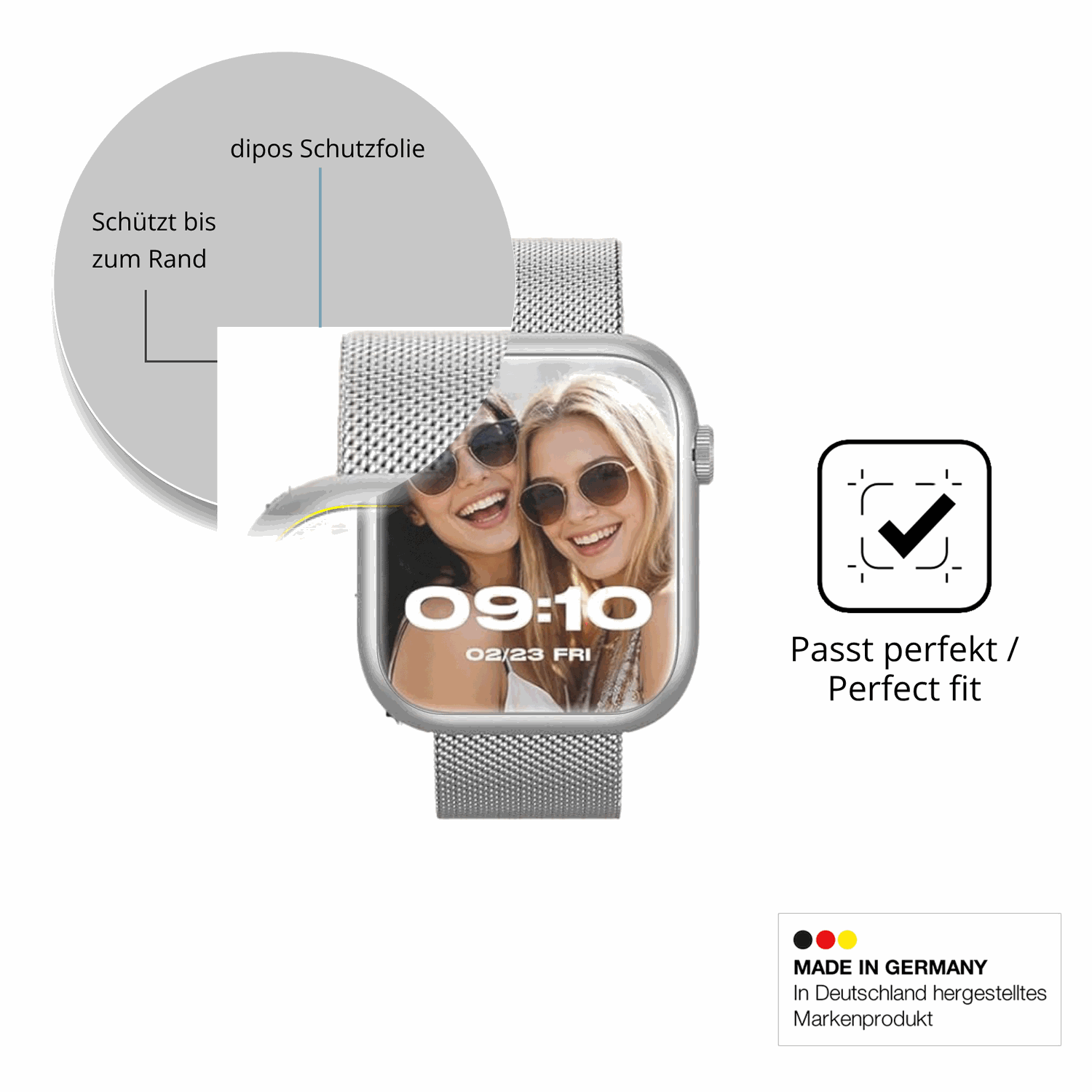 Besonders flexibler Displayschutz mit Anti-Shock-Schicht im Materialmix
