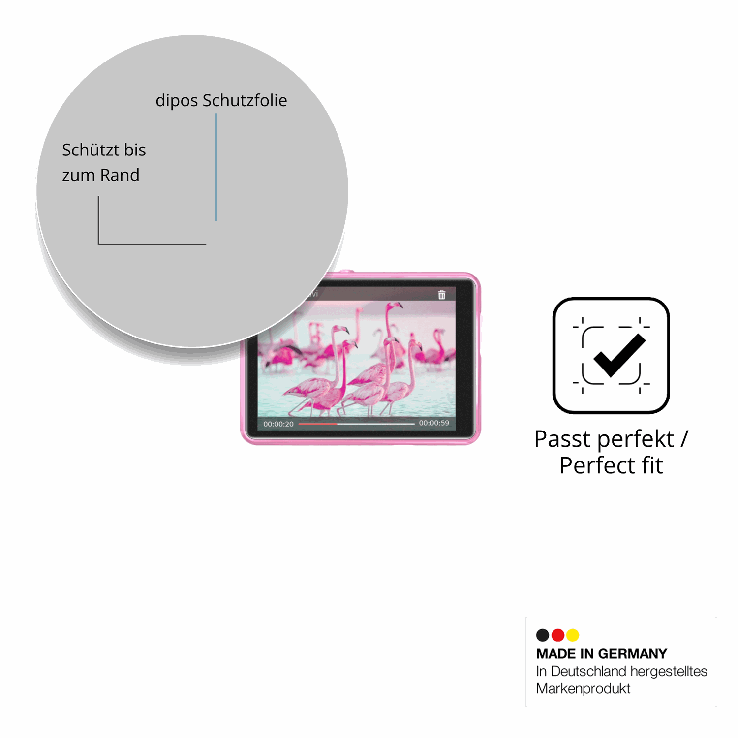 Besonders flexibler Displayschutz mit Anti-Shock-Schicht im Materialmix