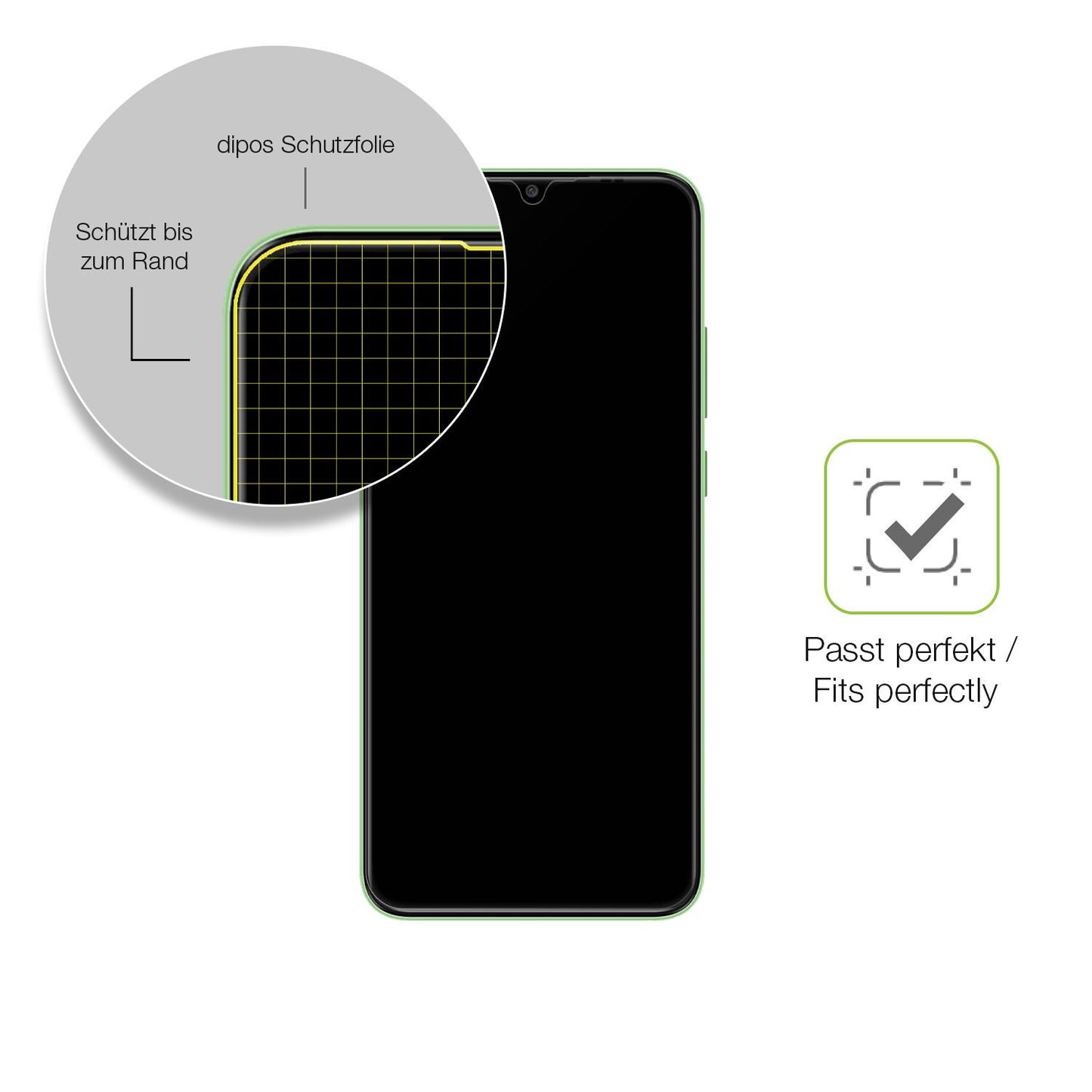 Besonders flexibler Displayschutz mit Anti-Shock-Schicht im Materialmix