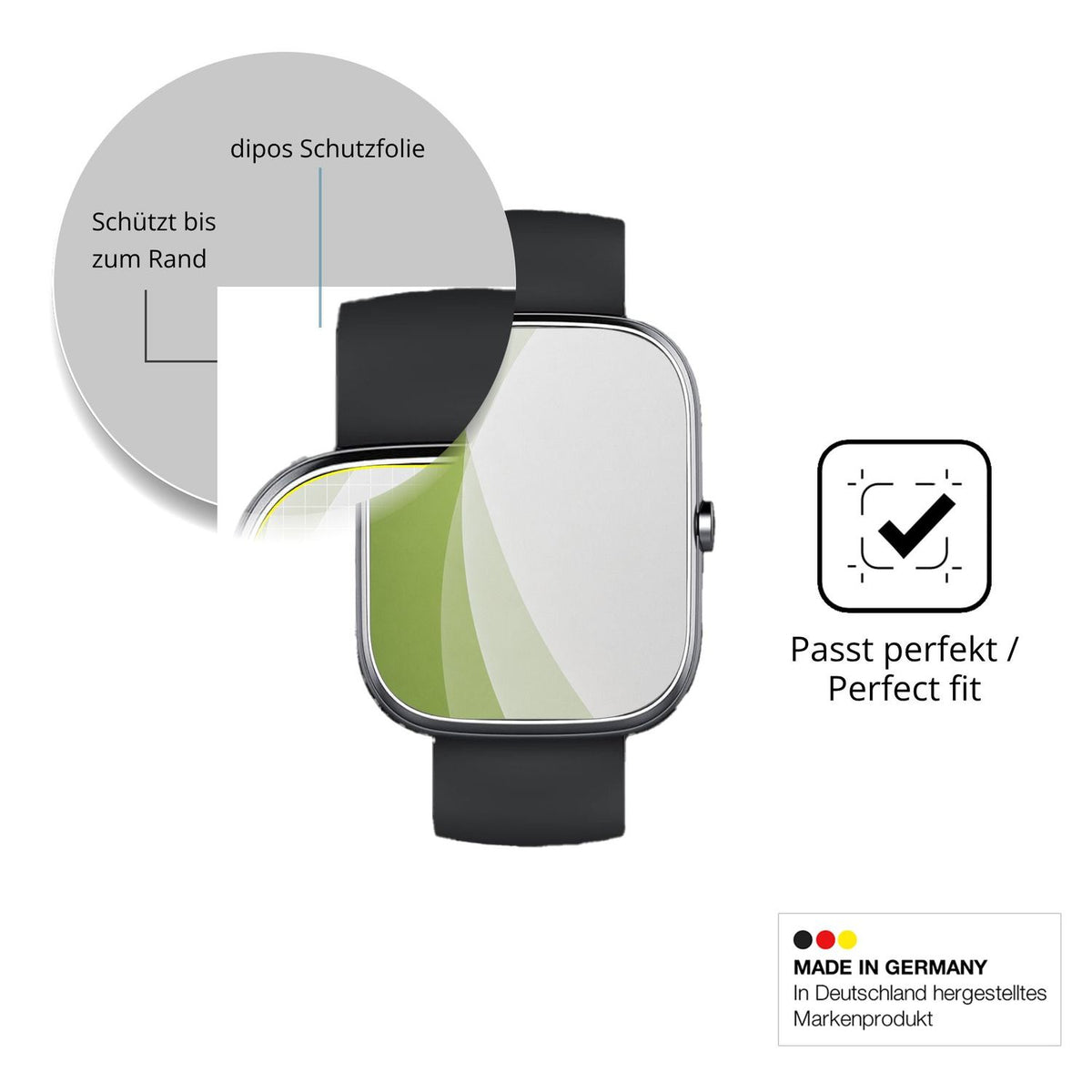 Besonders flexibler Displayschutz mit Anti-Shock-Schicht im Materialmix