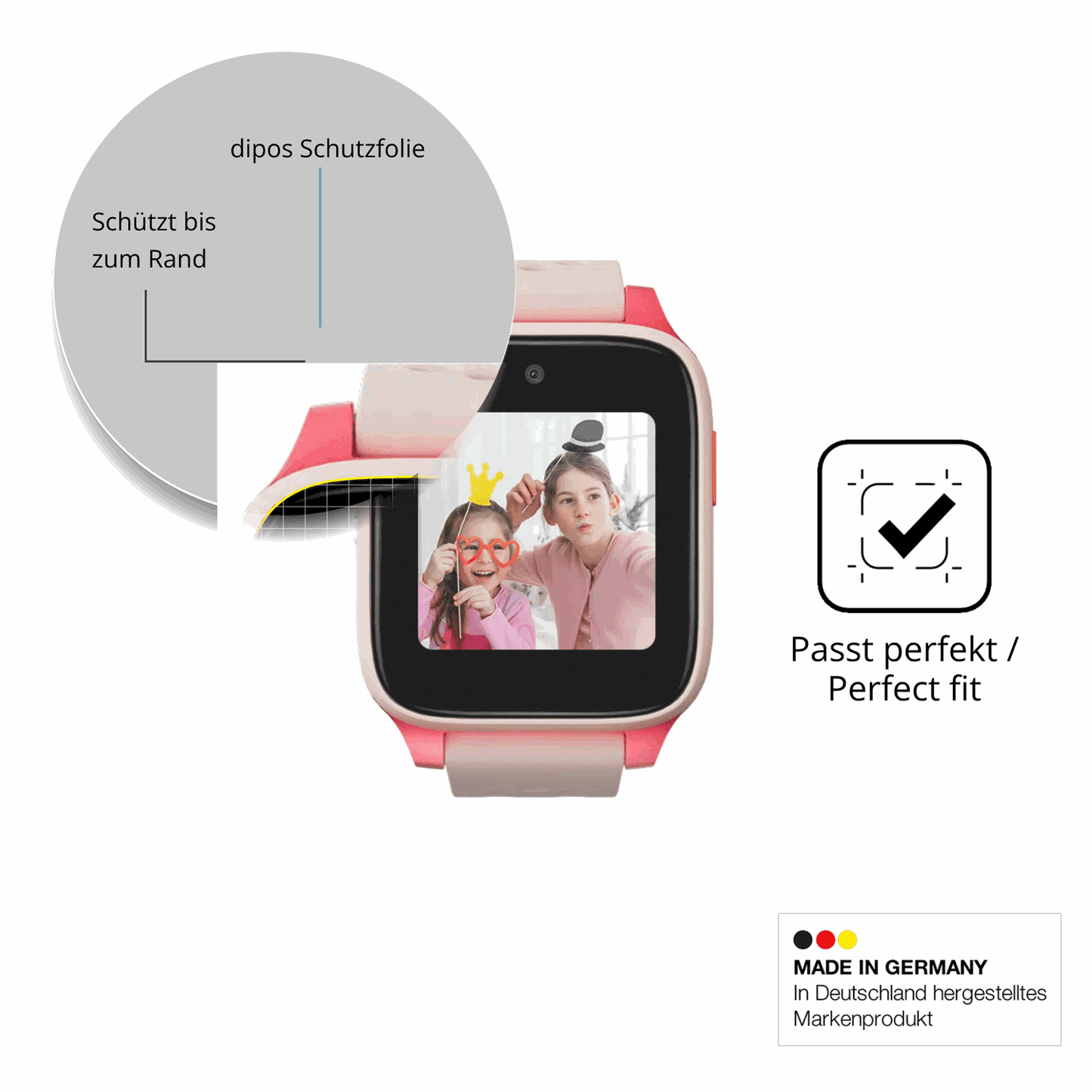 Besonders flexibler Displayschutz mit Anti-Shock-Schicht im Materialmix