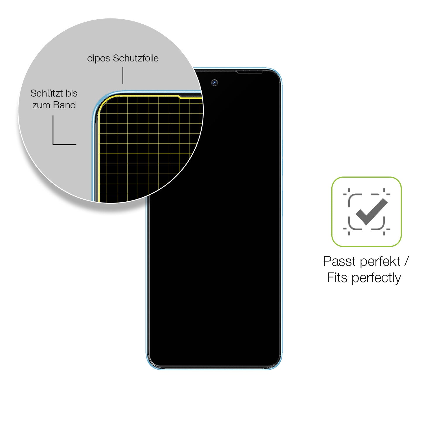 Besonders flexibler Displayschutz mit Anti-Shock-Schicht im Materialmix