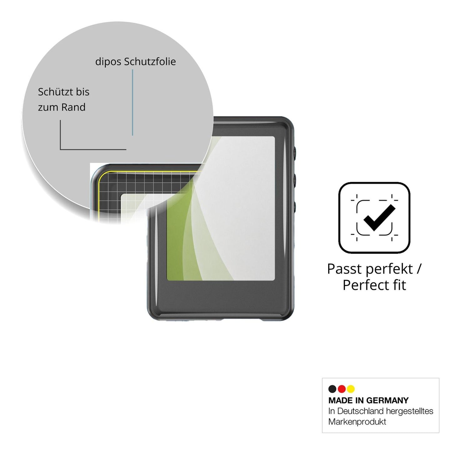 Besonders flexibler Displayschutz mit Anti-Shock-Schicht im Materialmix