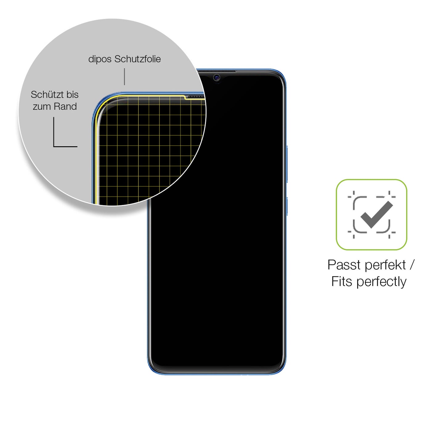 Besonders flexibler Displayschutz mit Anti-Shock-Schicht im Materialmix