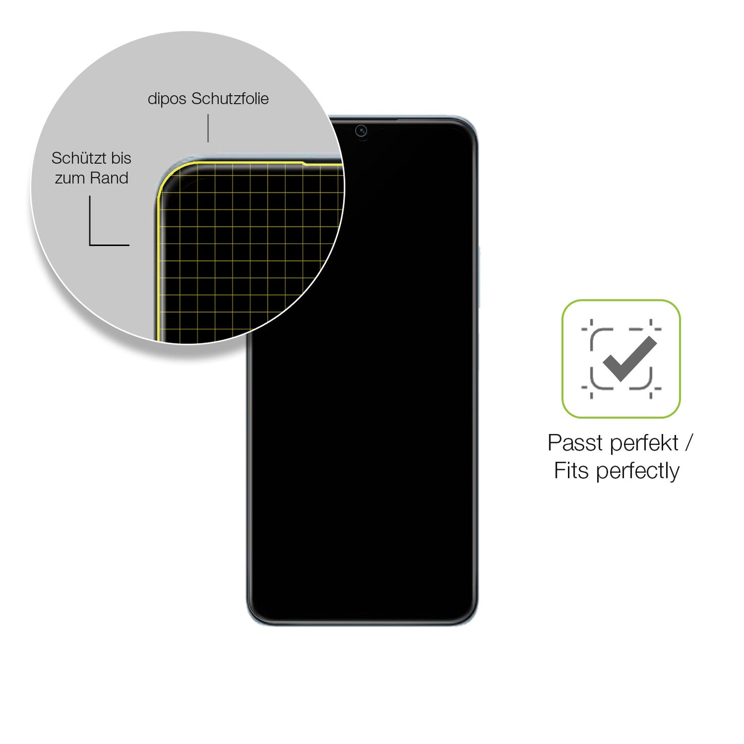 Besonders flexibler Displayschutz mit Anti-Shock-Schicht im Materialmix
