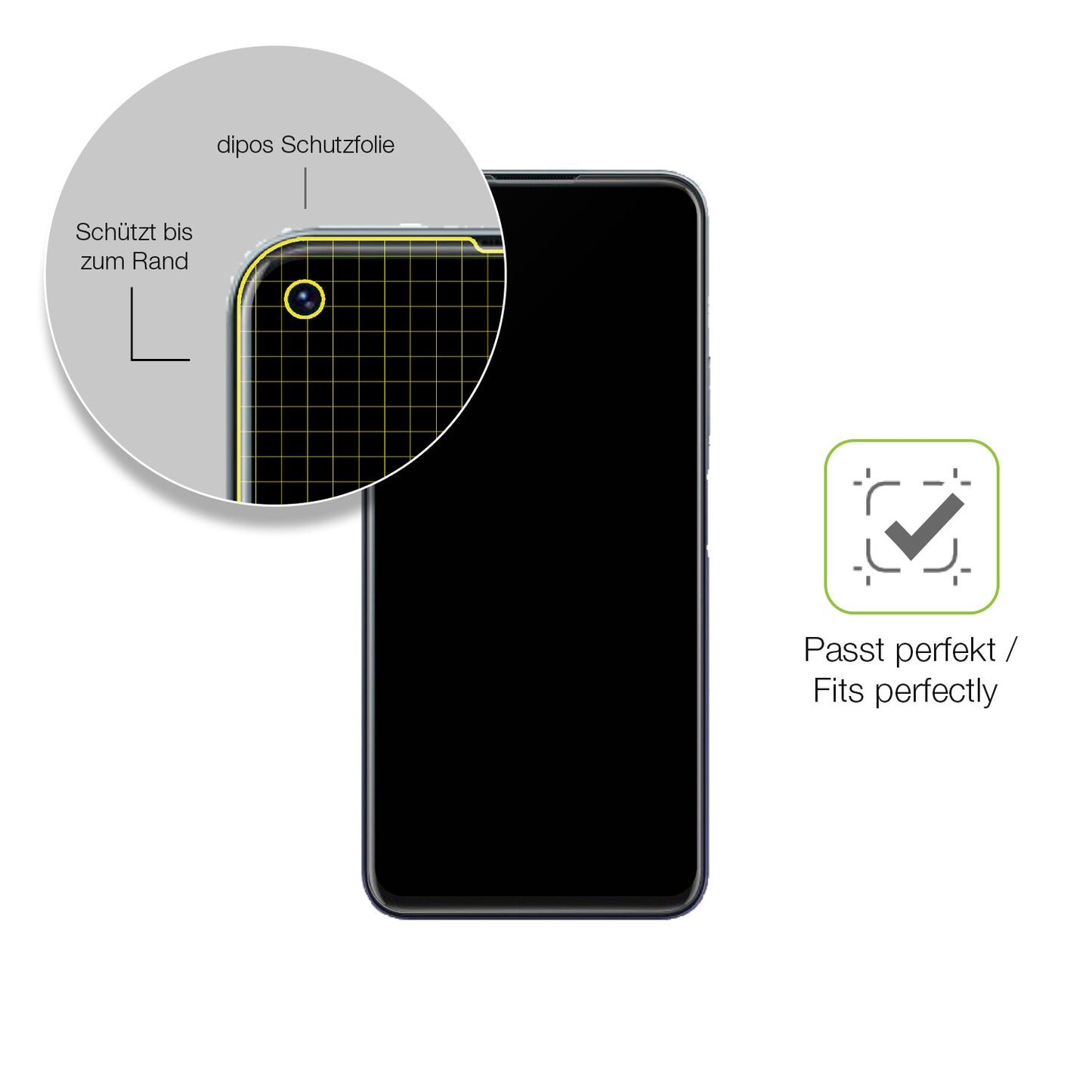Besonders flexibler Displayschutz mit Anti-Shock-Schicht im Materialmix