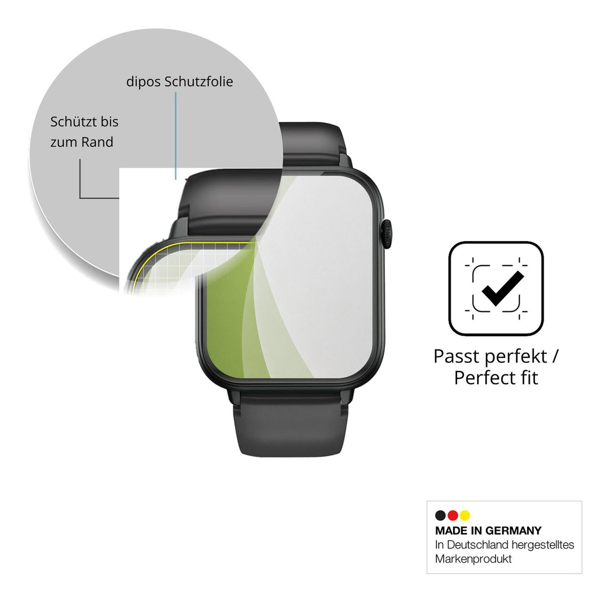 Besonders flexibler Displayschutz mit Anti-Shock-Schicht im Materialmix