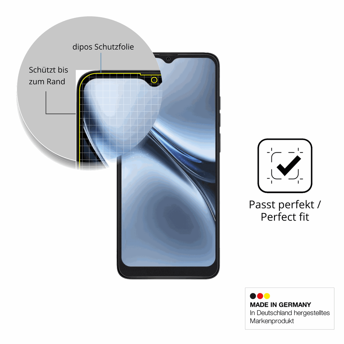 Besonders flexibler Displayschutz mit Anti-Shock-Schicht im Materialmix