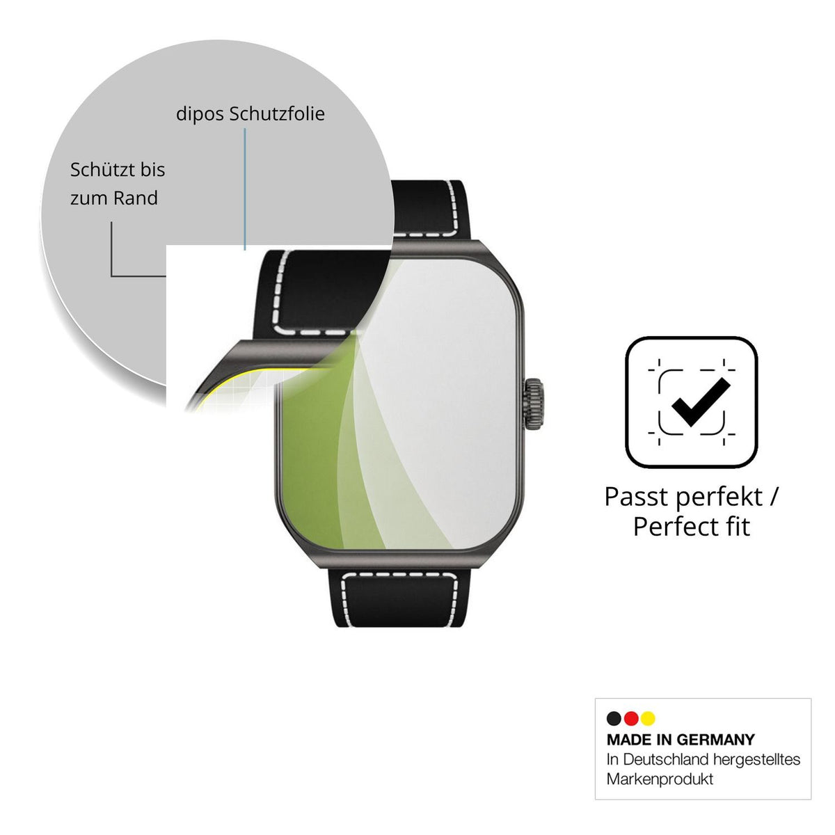 Besonders flexibler Displayschutz mit Anti-Shock-Schicht im Materialmix
