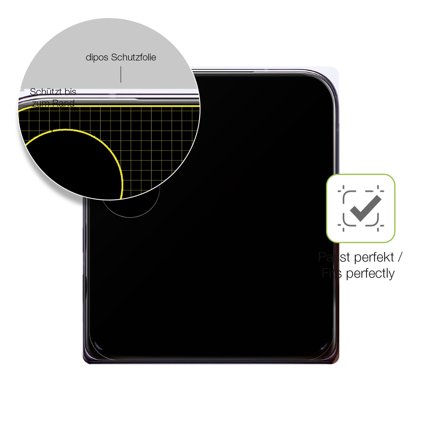Besonders flexibler Displayschutz mit Anti-Shock-Schicht im Materialmix