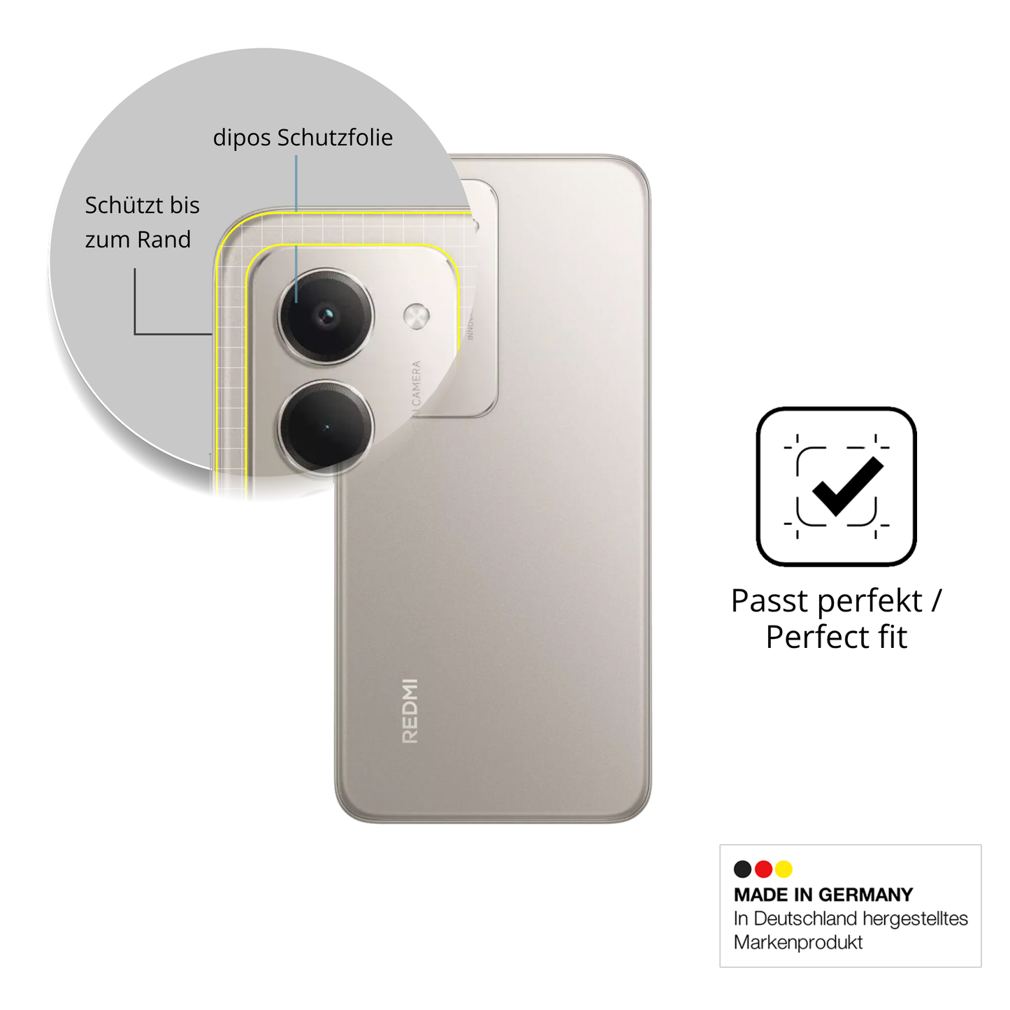 Besonders flexibler Displayschutz mit Anti-Shock-Schicht im Materialmix