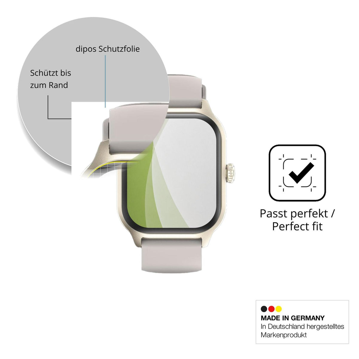Besonders flexibler Displayschutz mit Anti-Shock-Schicht im Materialmix