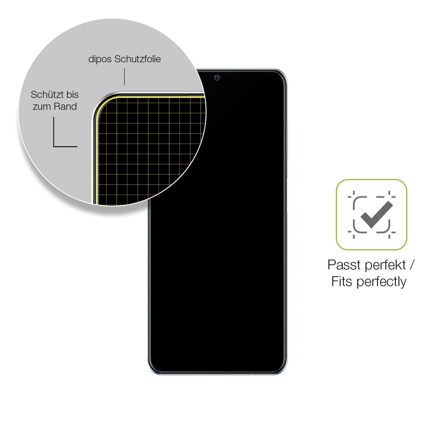 Besonders flexibler Displayschutz mit Anti-Shock-Schicht im Materialmix