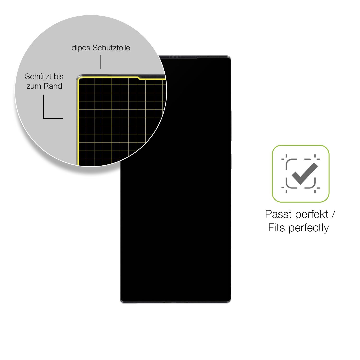 Besonders flexibler Displayschutz mit Anti-Shock-Schicht im Materialmix
