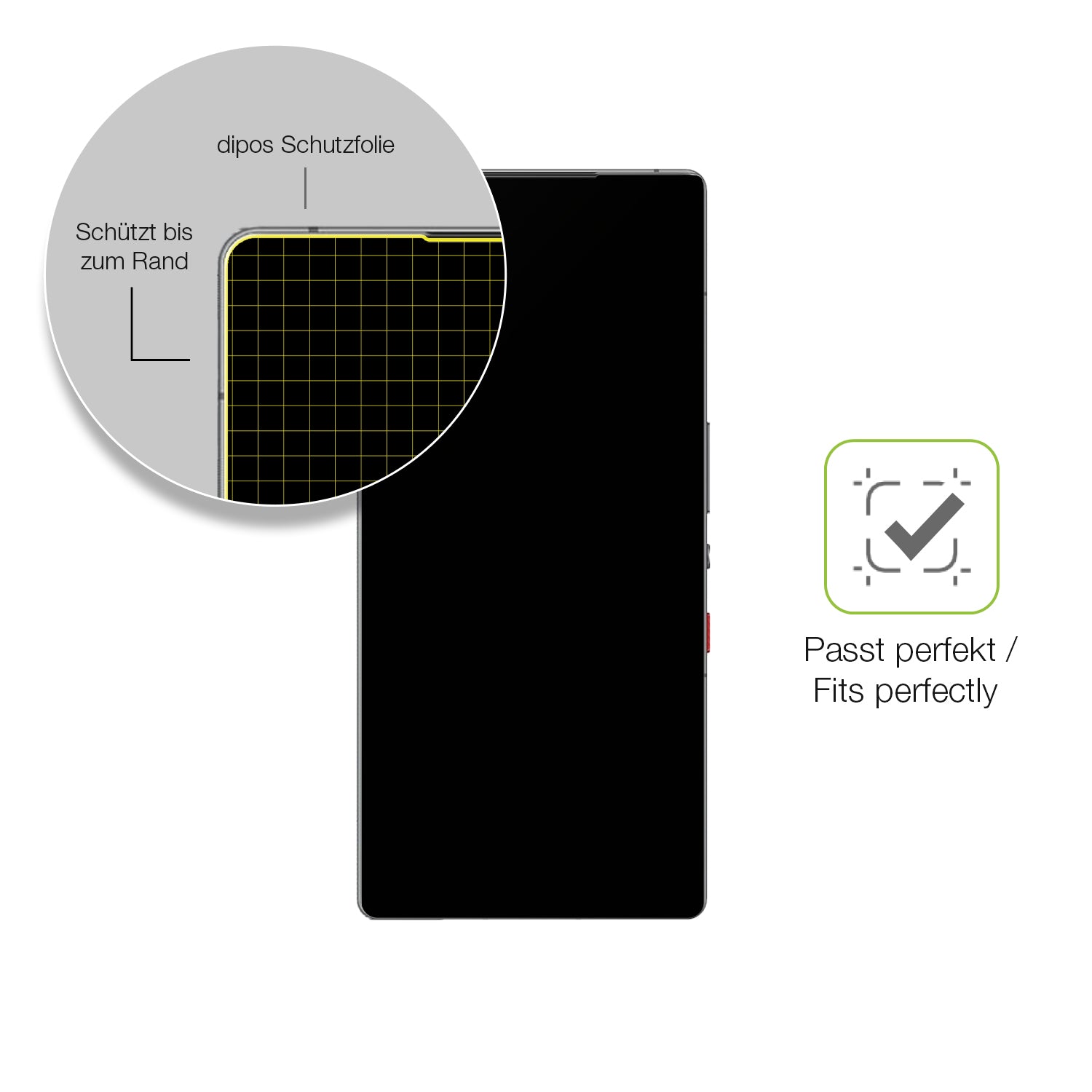 Besonders flexibler Displayschutz mit Anti-Shock-Schicht im Materialmix