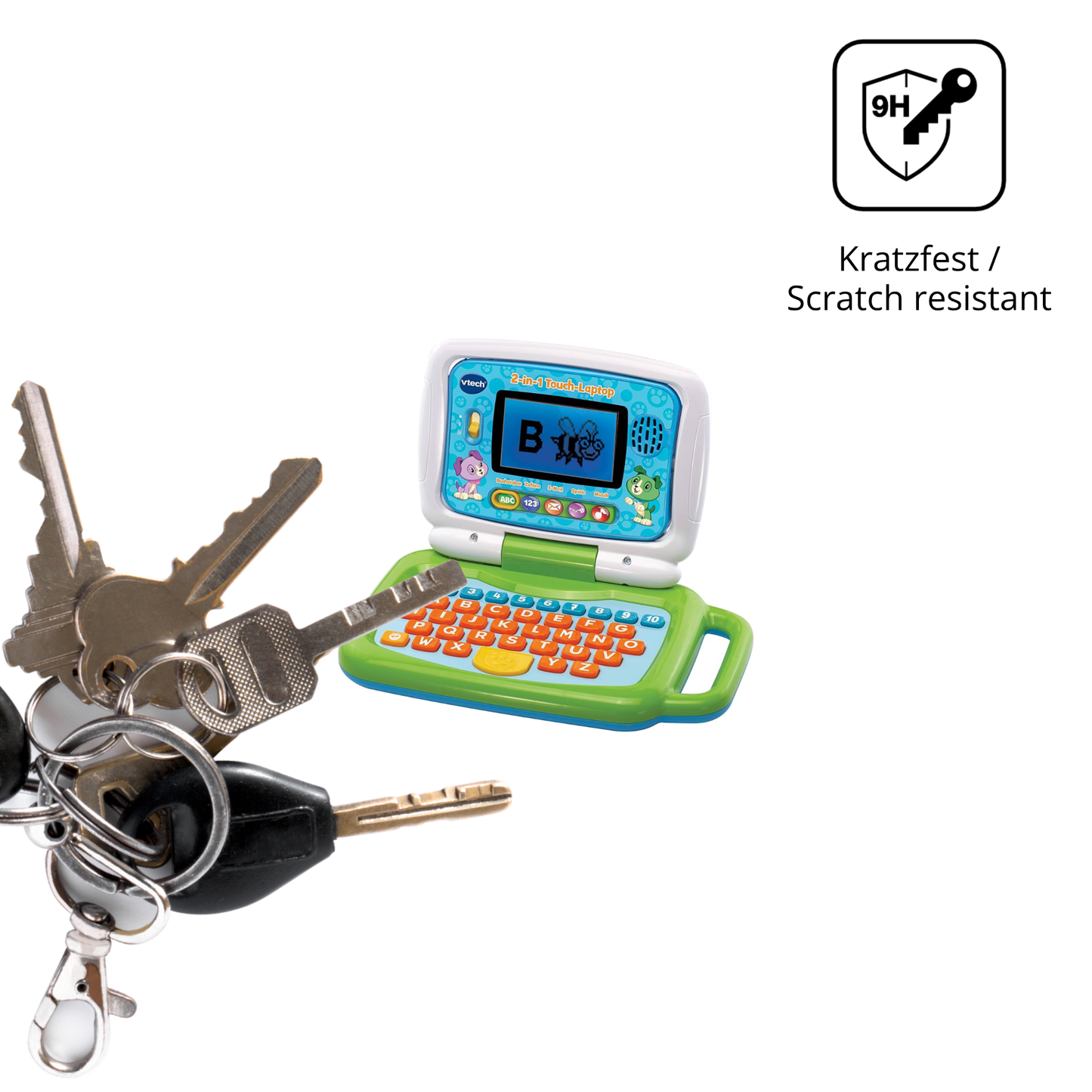 dipos Displayschutz für Vtech 2-in-1 Touch Laptop, transparente Oberfläche, perfekte Passform auch für die Rundungen