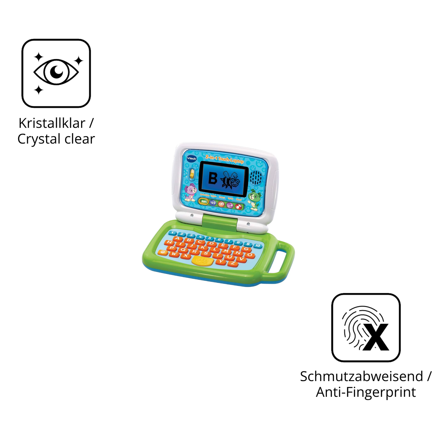 Flexible TPU-Folie passend zugeschnitten für Vtech 2-in-1 Touch Laptop, vollständige Abdeckung