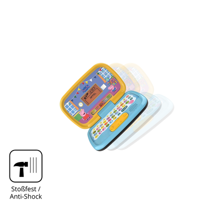 Schutz gegen Kratzer auf dem Vtech Peppas Lernlaptop Glas durch Schlüssel, Stöße gegen die Tischkante oder Stürze
